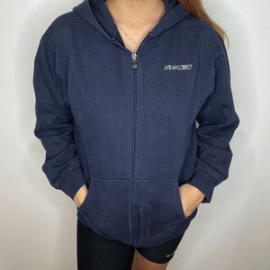 Reebok navy zip up sweatshirt hoodie sweater XL